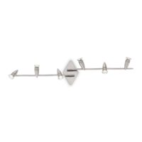 Lampada Da Soffitto Alfa Pl6 Nickel Ideal-Lux