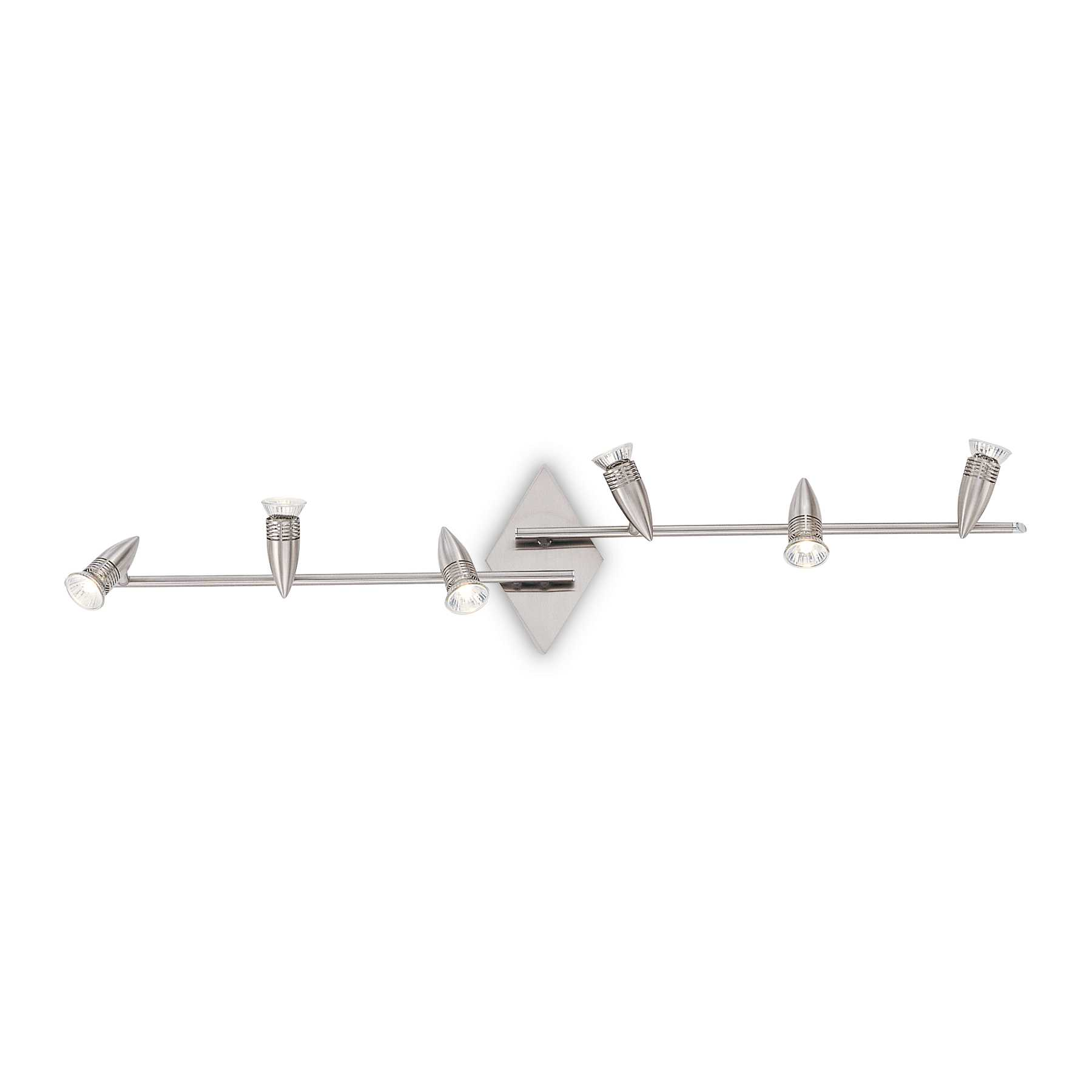 Lampada Da Soffitto Alfa Pl6 Nickel Ideal-Lux