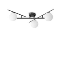 Lampada Da Soffitto Atlas Pl3 Nero Ideal-Lux
