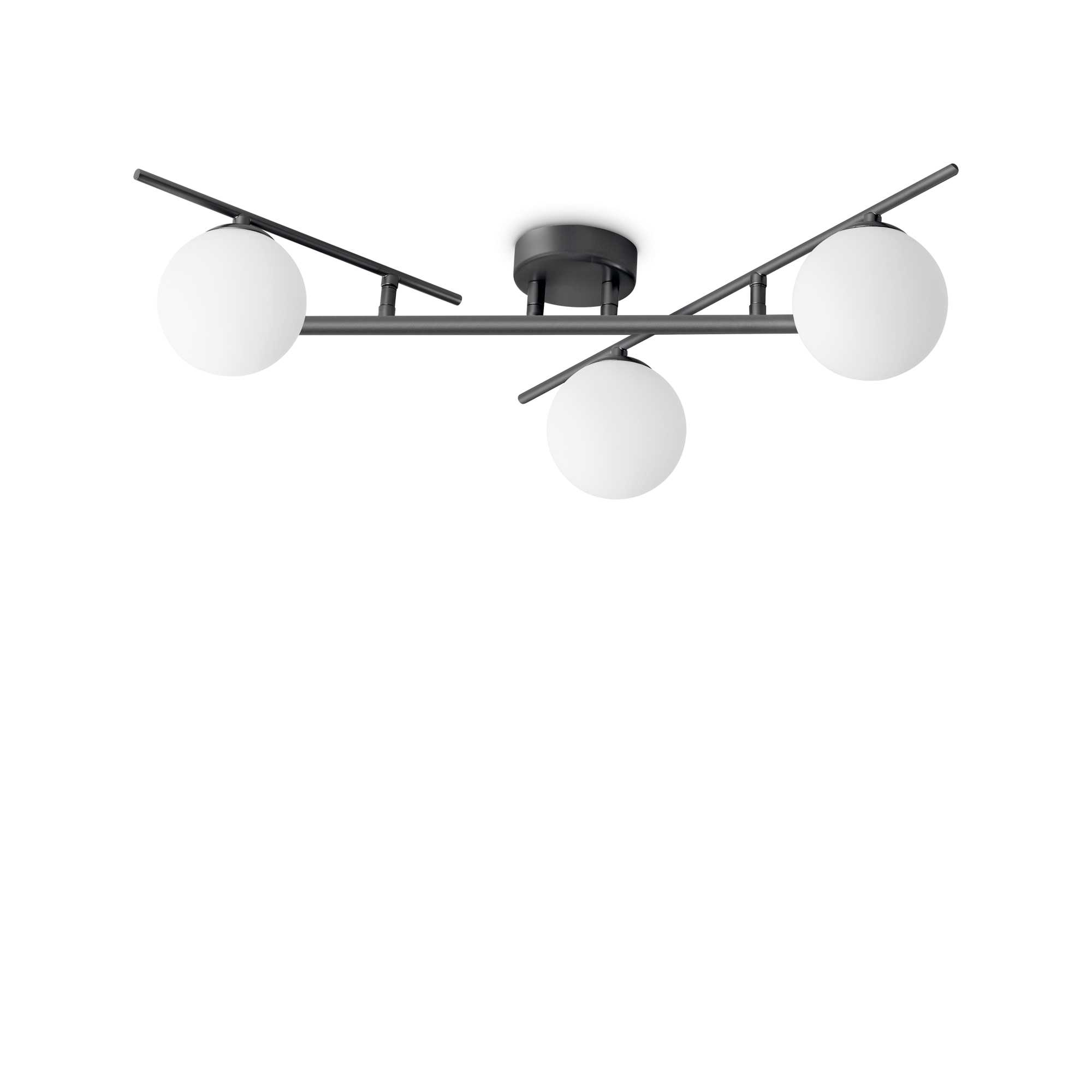 Lampada Da Soffitto Atlas Pl3 Nero Ideal-Lux