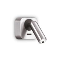Lampada Da Parete Bean Ap Square Nickel Ideal-Lux