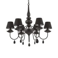 Lampada A Sospensione Blanche Sp6 Nero Ideal-Lux