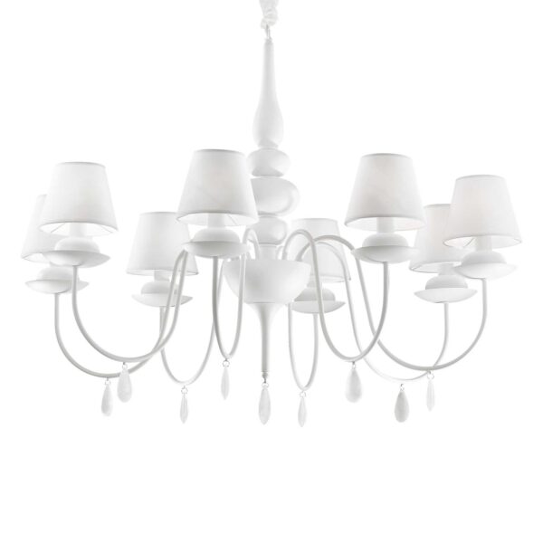 Lampada A Sospensione Blanche Sp8 Bianco Ideal-Lux