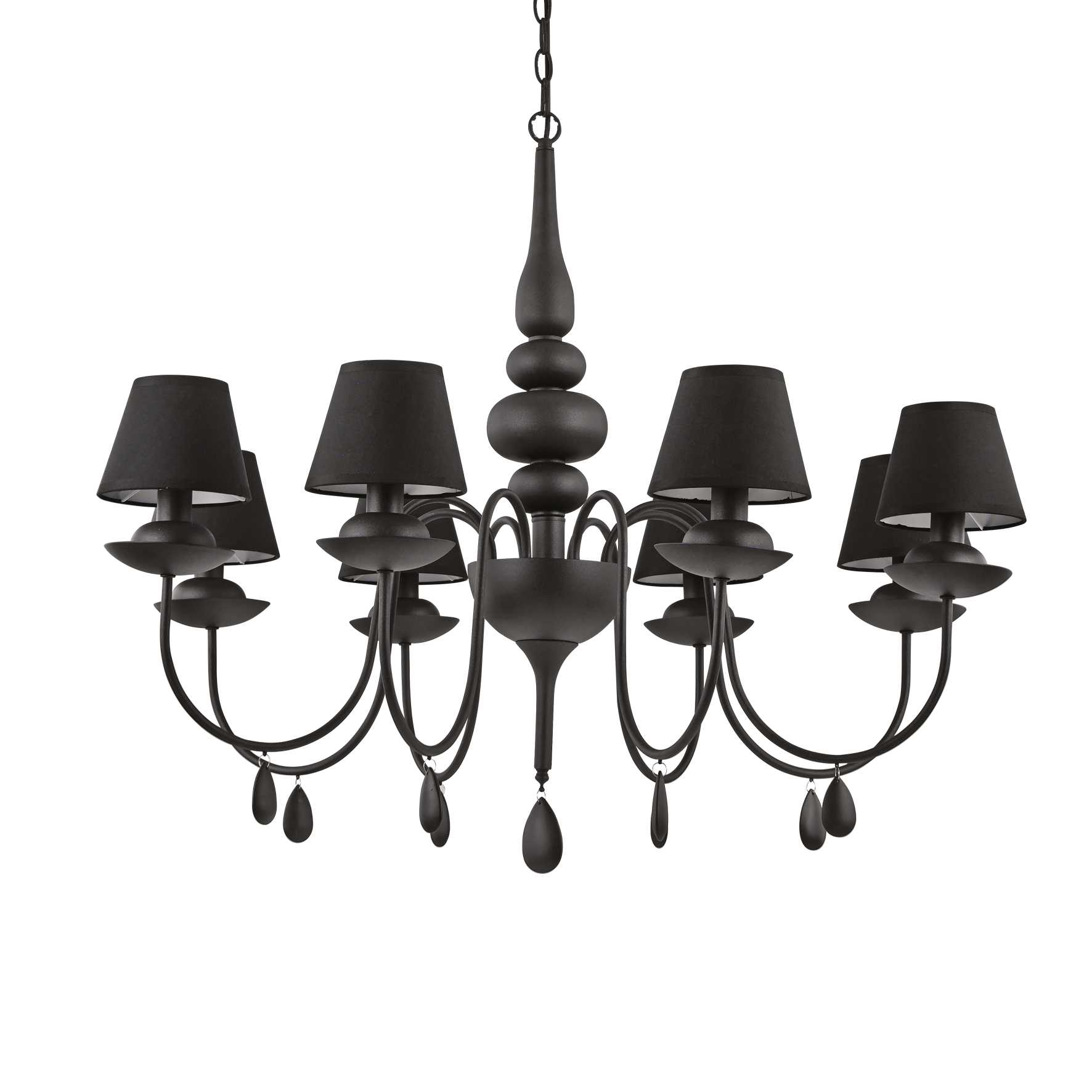 Lampada A Sospensione Blanche Sp8 Nero Ideal-Lux