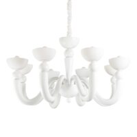 Lampada A Sospensione Bon Bon Sp8 Bianco Ideal-Lux
