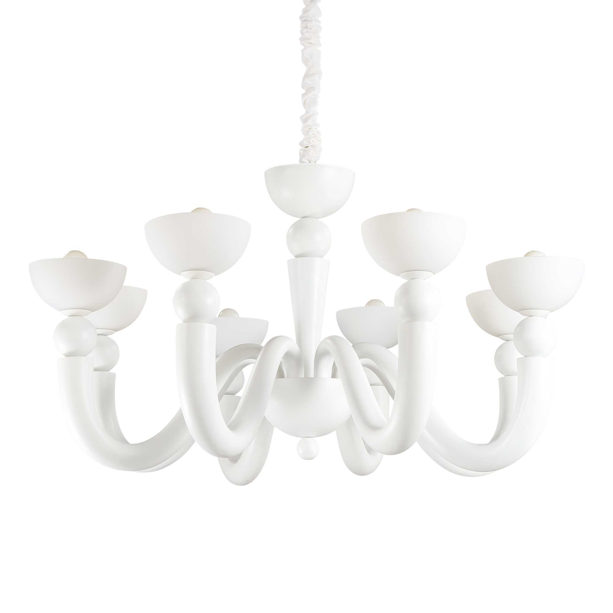 Lampada A Sospensione Bon Bon Sp8 Bianco Ideal-Lux