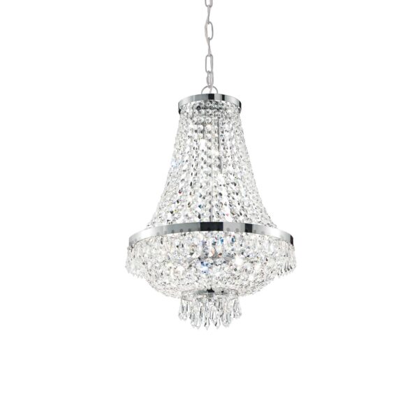 Lampada A Sospensione Caesar Sp9 Cromo Ideal-Lux