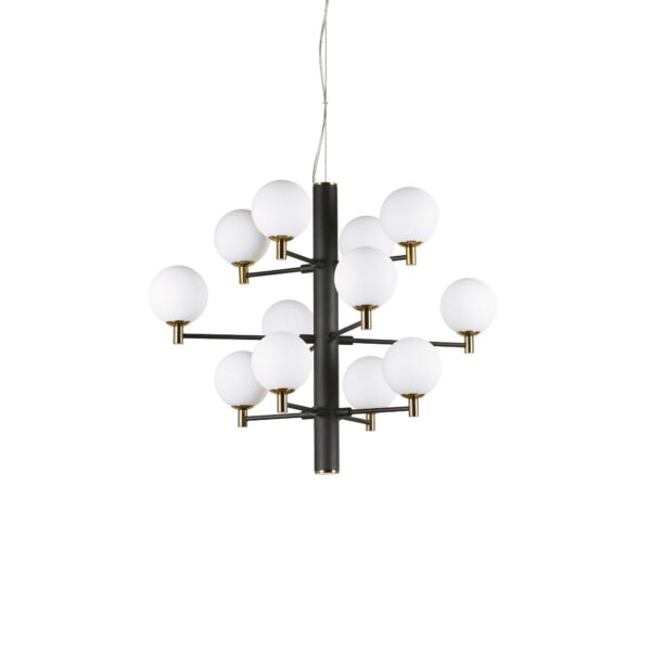 Lampada A Sospensione Copernico Sp12 Nero Ideal-Lux