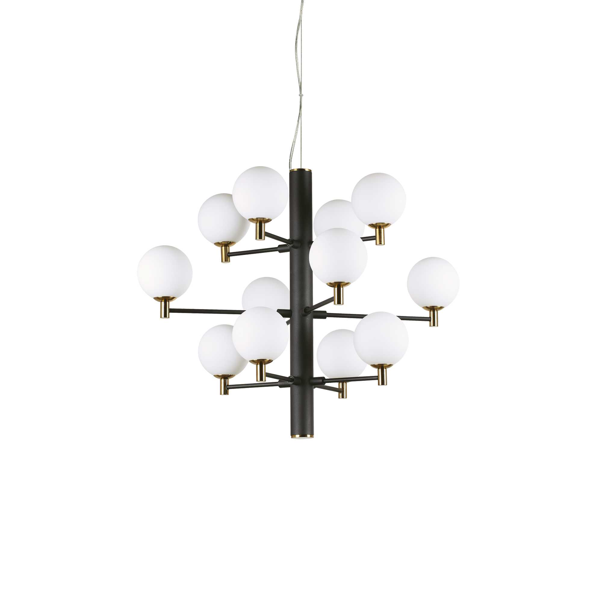 Lampada A Sospensione Copernico Sp12 Nero Ideal-Lux