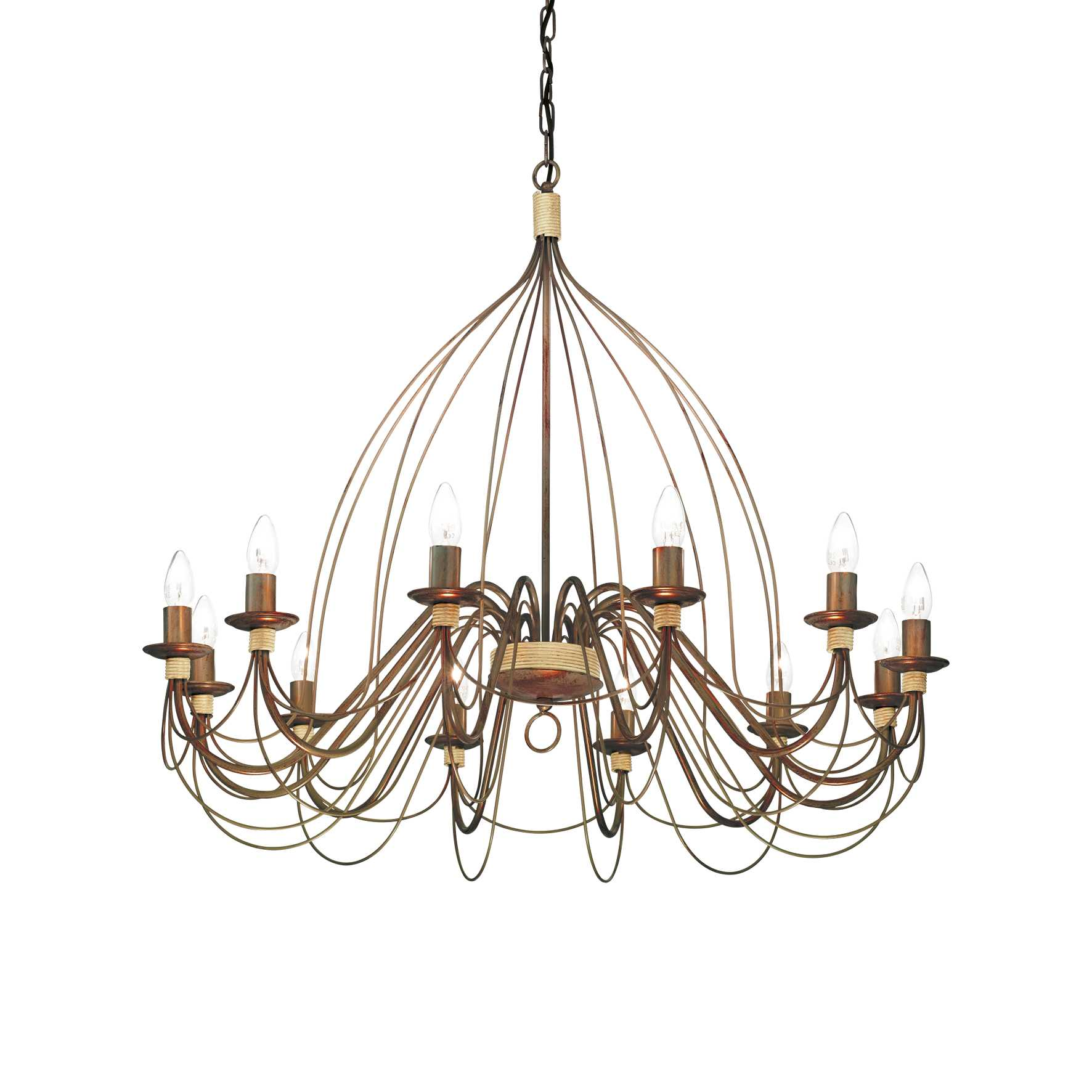 Lampada A Sospensione Corte Sp12 Ruggine Ideal-Lux