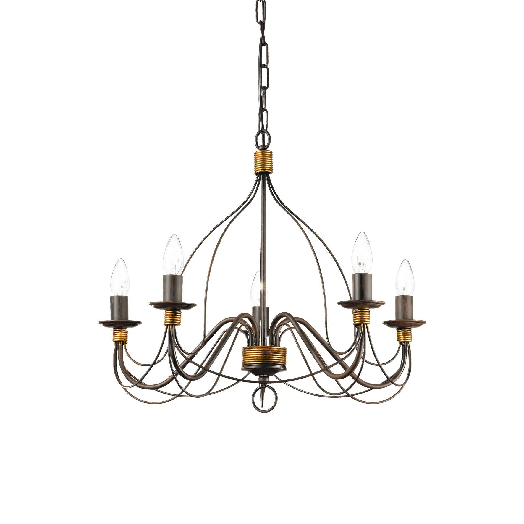 Lampada A Sospensione Corte Sp5 Ruggine Ideal-Lux