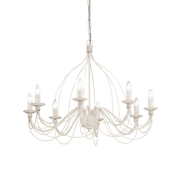 Lampada A Sospensione Corte Sp8 Bianco Ideal-Lux