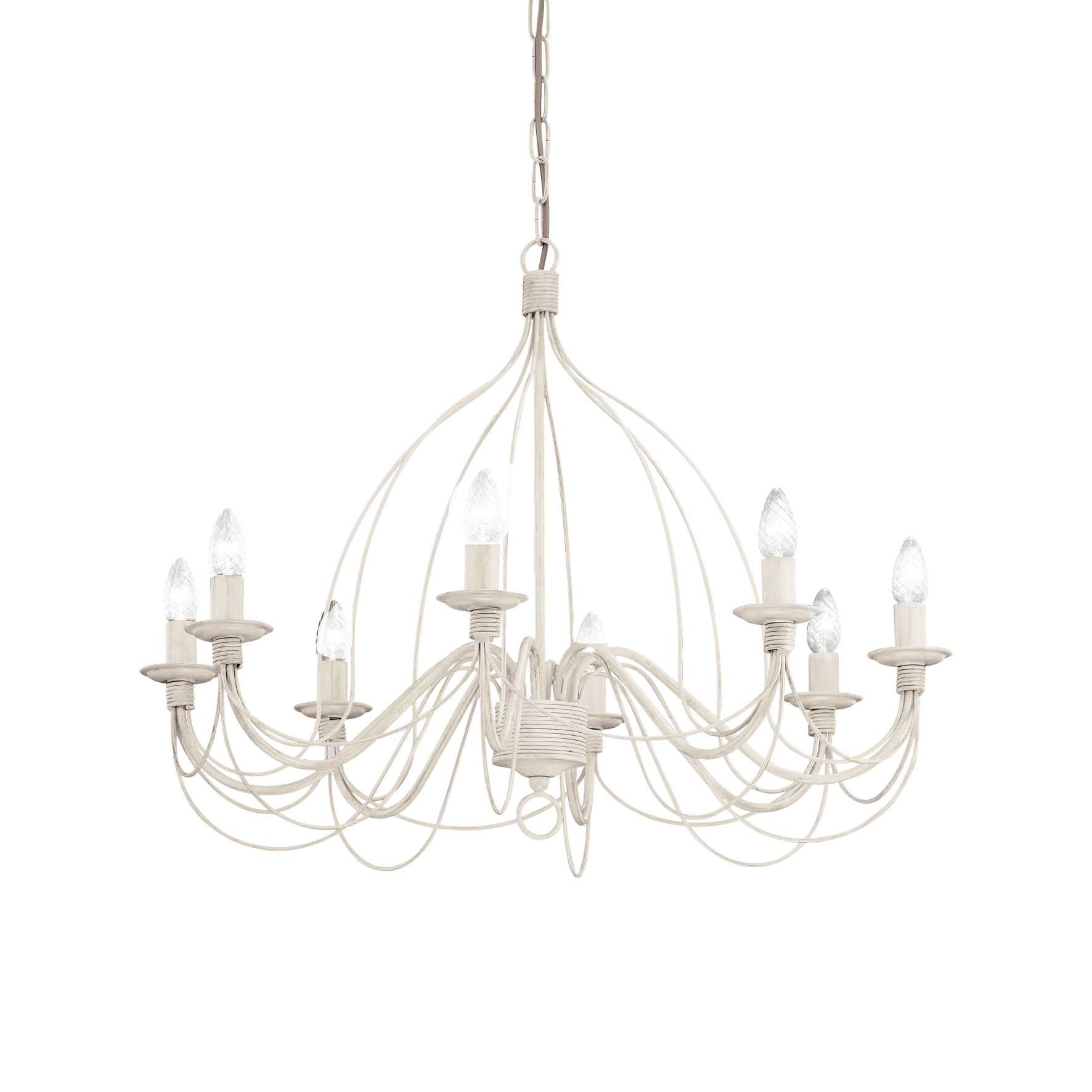 Lampada A Sospensione Corte Sp8 Bianco Ideal-Lux