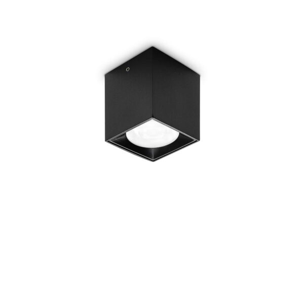 Lampada Da Soffitto Dot Pl Square Nero 3000K Ideal-Lux