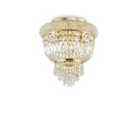 Lampada Da Soffitto Dubai Pl3 Ottone Ideal-Lux