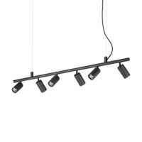 Lampada A Sospensione Dynamite Sp6 Nero Ideal-Lux