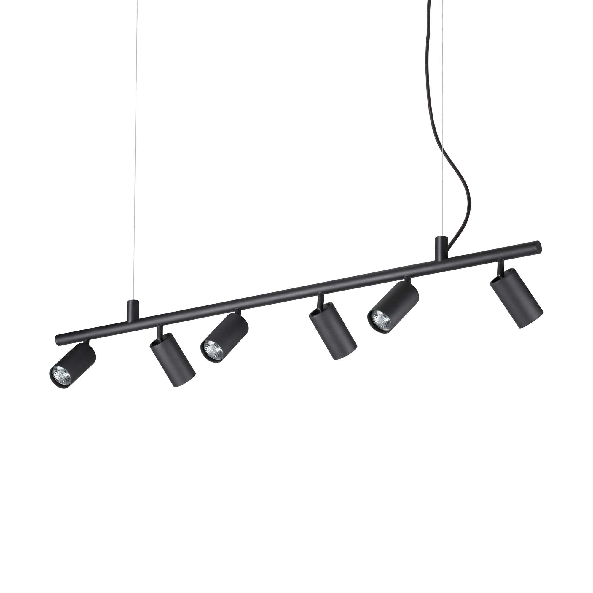 Lampada A Sospensione Dynamite Sp6 Nero Ideal-Lux