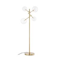 Lampada Da Terra Equinoxe Pt4 Ottone Ideal-Lux