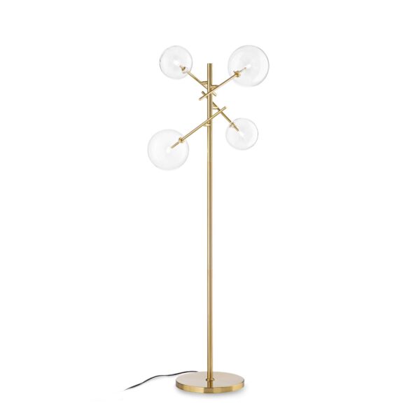 Lampada Da Terra Equinoxe Pt4 Ottone Ideal-Lux