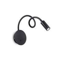 Lampada Da Parete Focus-2 Ap Nero Ideal-Lux