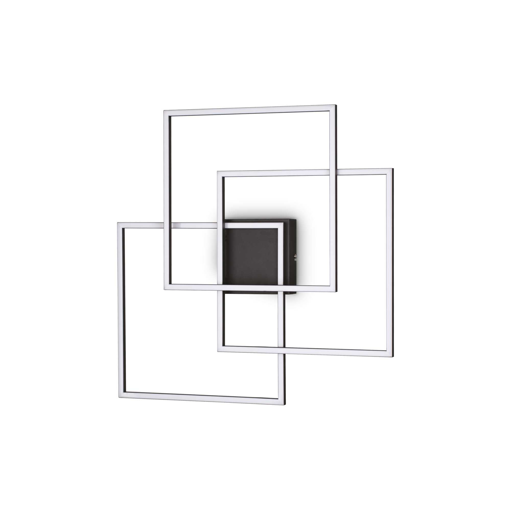 Lampada Da Soffitto Frame Pl Quadrato Nero Ideal-Lux