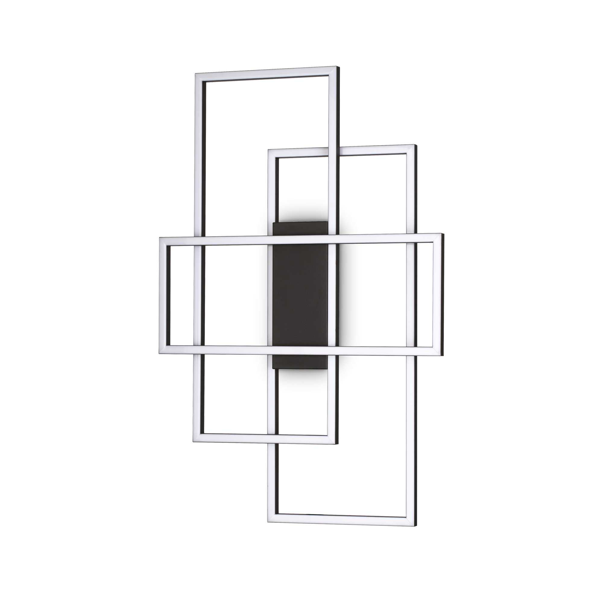 Lampada Da Soffitto Frame Pl Rettangolo Nero Ideal-Lux