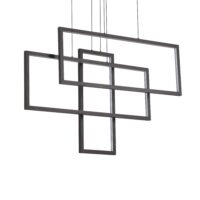 Lampada A Sospensione Frame Sp Rettangolo Nero Ideal-Lux
