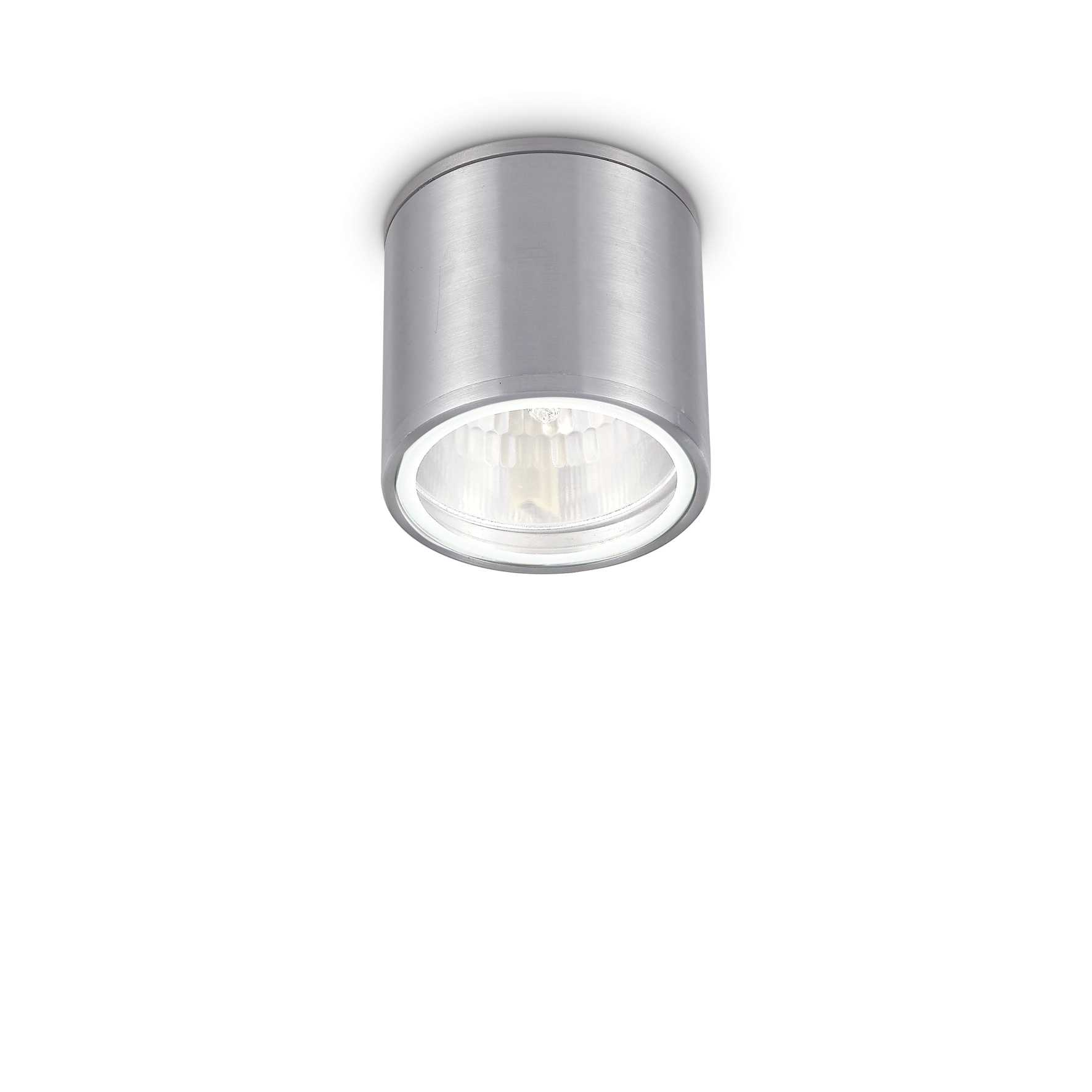 Lampada Da Soffitto Gun Pl1 Alluminio Ideal-Lux
