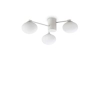 Lampada Da Soffitto Hermes Pl3 D60 Bianco Ideal-Lux