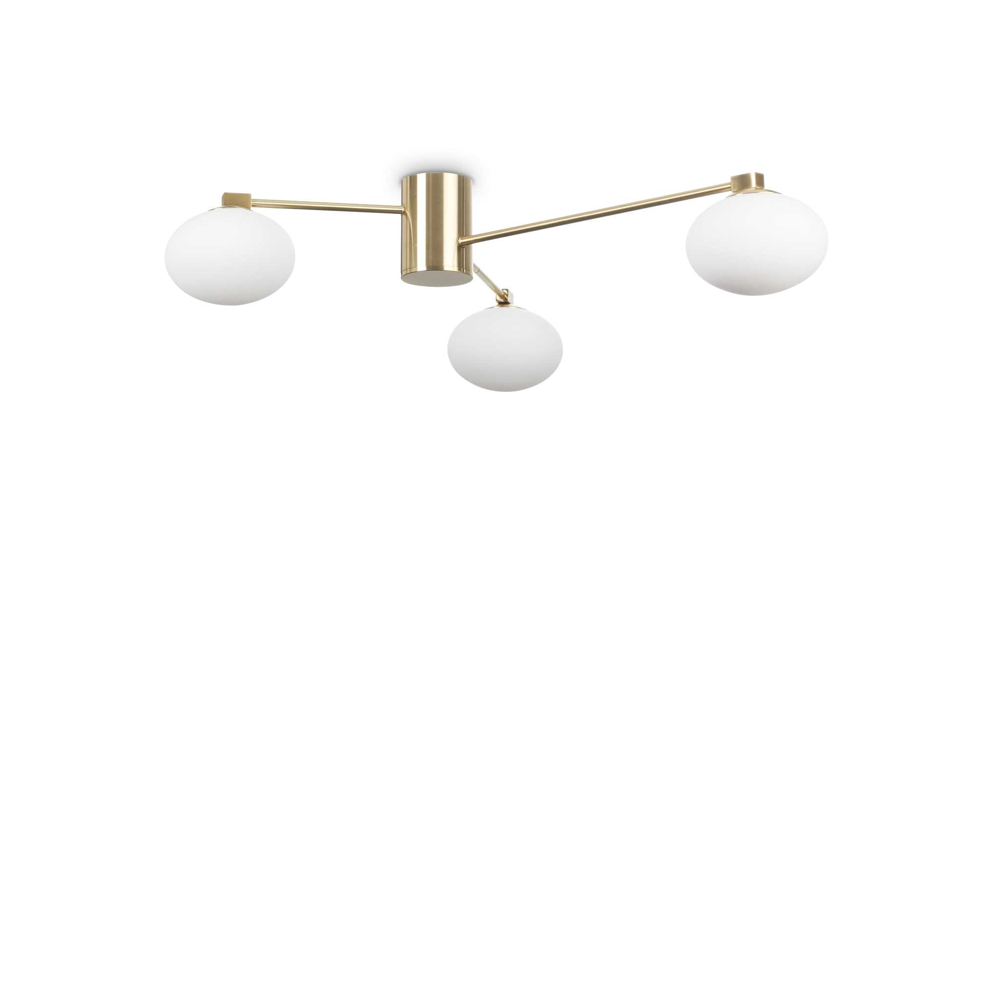 Lampada Da Soffitto Hermes Pl3 D90 Ottone Ideal-Lux