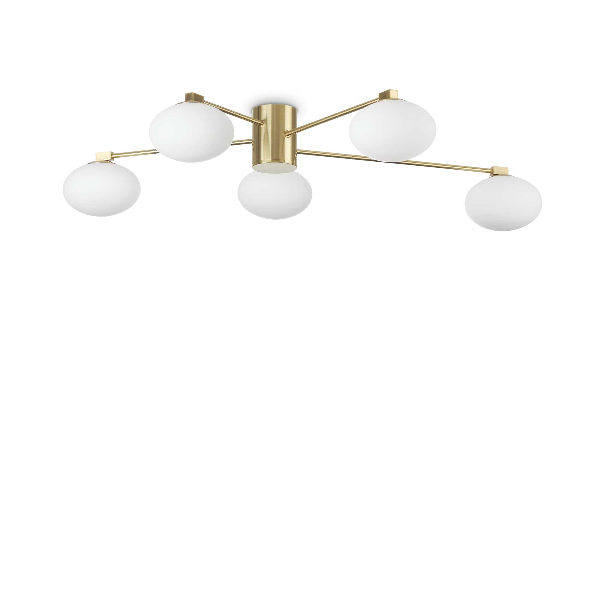 Lampada Da Soffitto Hermes Pl5 D90 Ottone Ideal-Lux