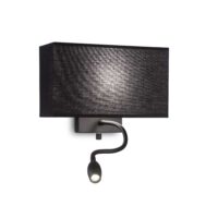 Lampada Da Parete Hotel Ap2 All Black Ideal-Lux