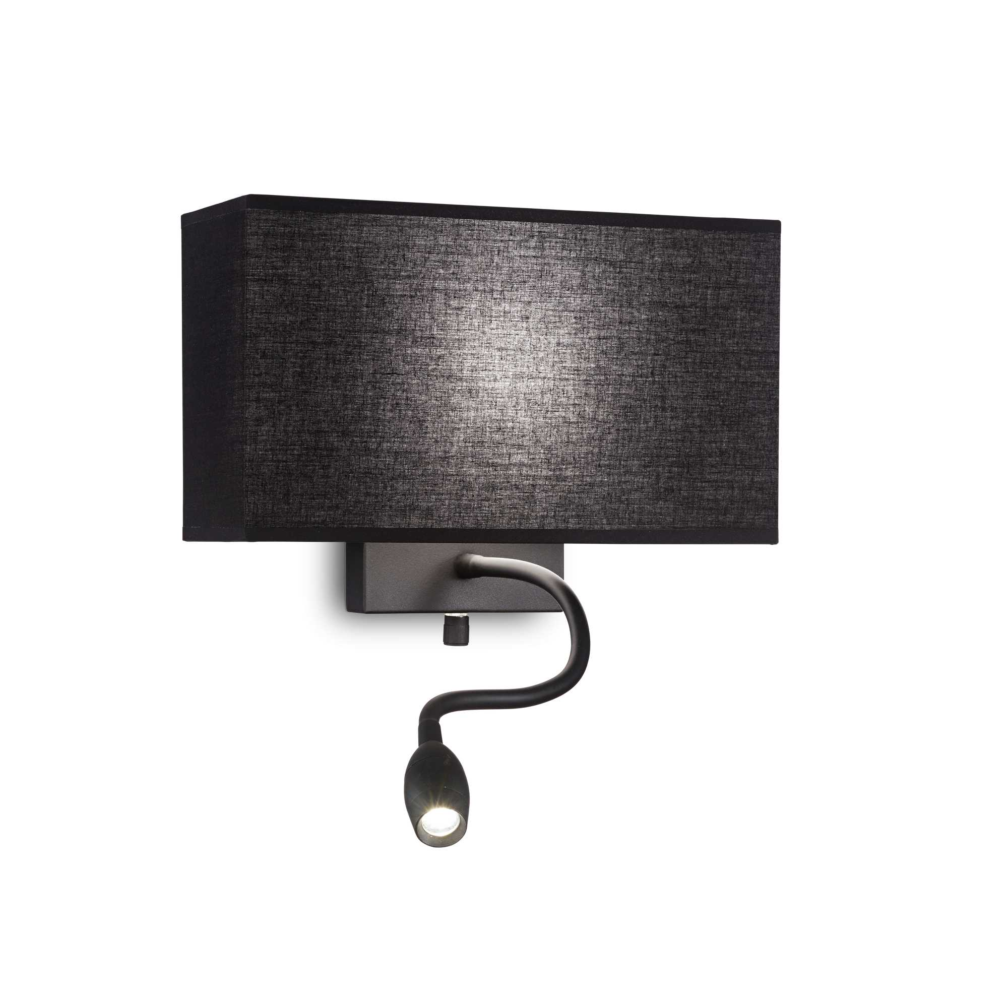 Lampada Da Parete Hotel Ap2 All Black Ideal-Lux