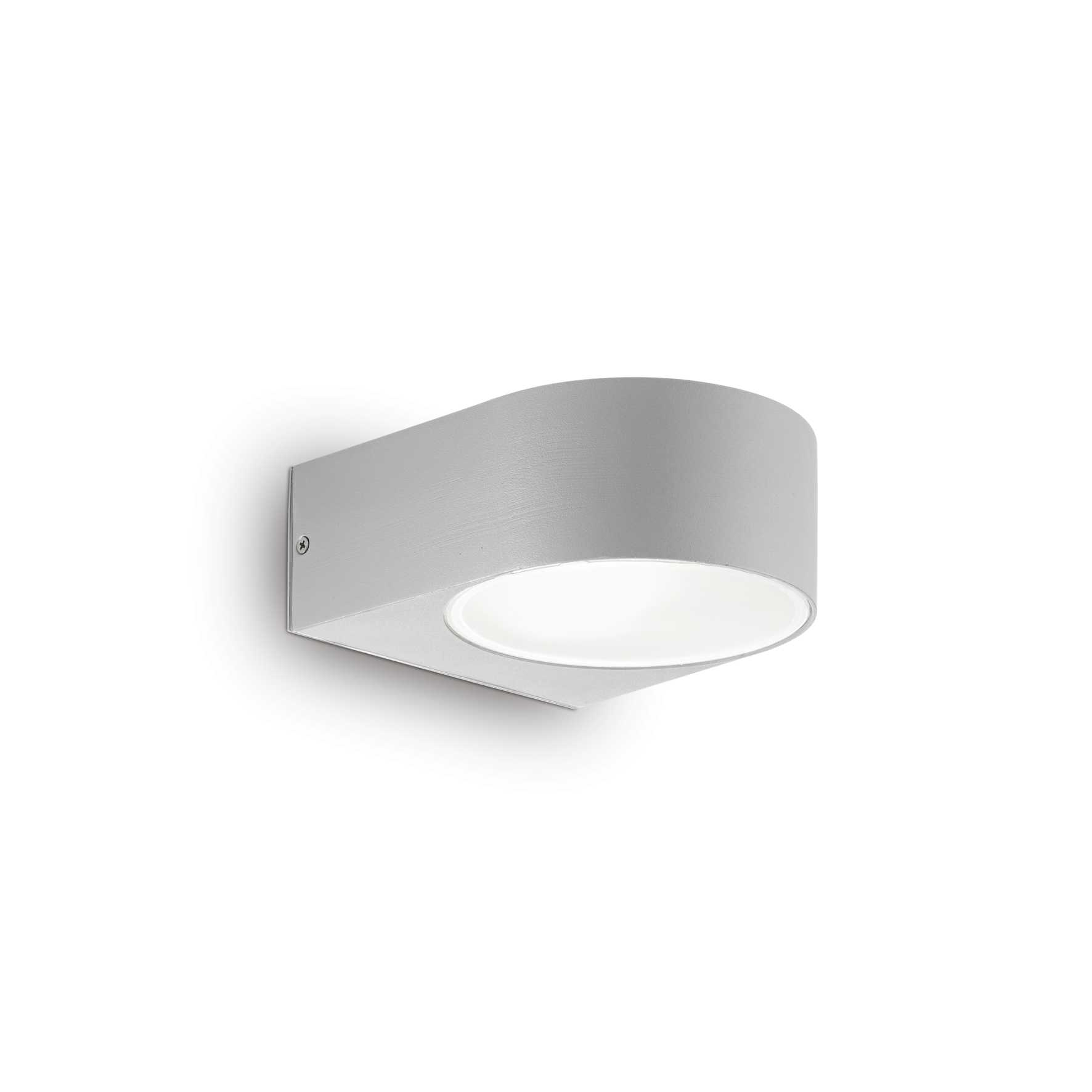 Lampada Da Parete Iko Ap1 Grigio Ideal-Lux