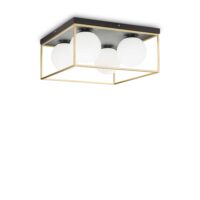 Lampada Da Soffitto Lingotto Pl4 Ottone Ideal-Lux