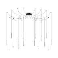 Lampada A Sospensione Lucciola Sp16 Nero Ideal-Lux