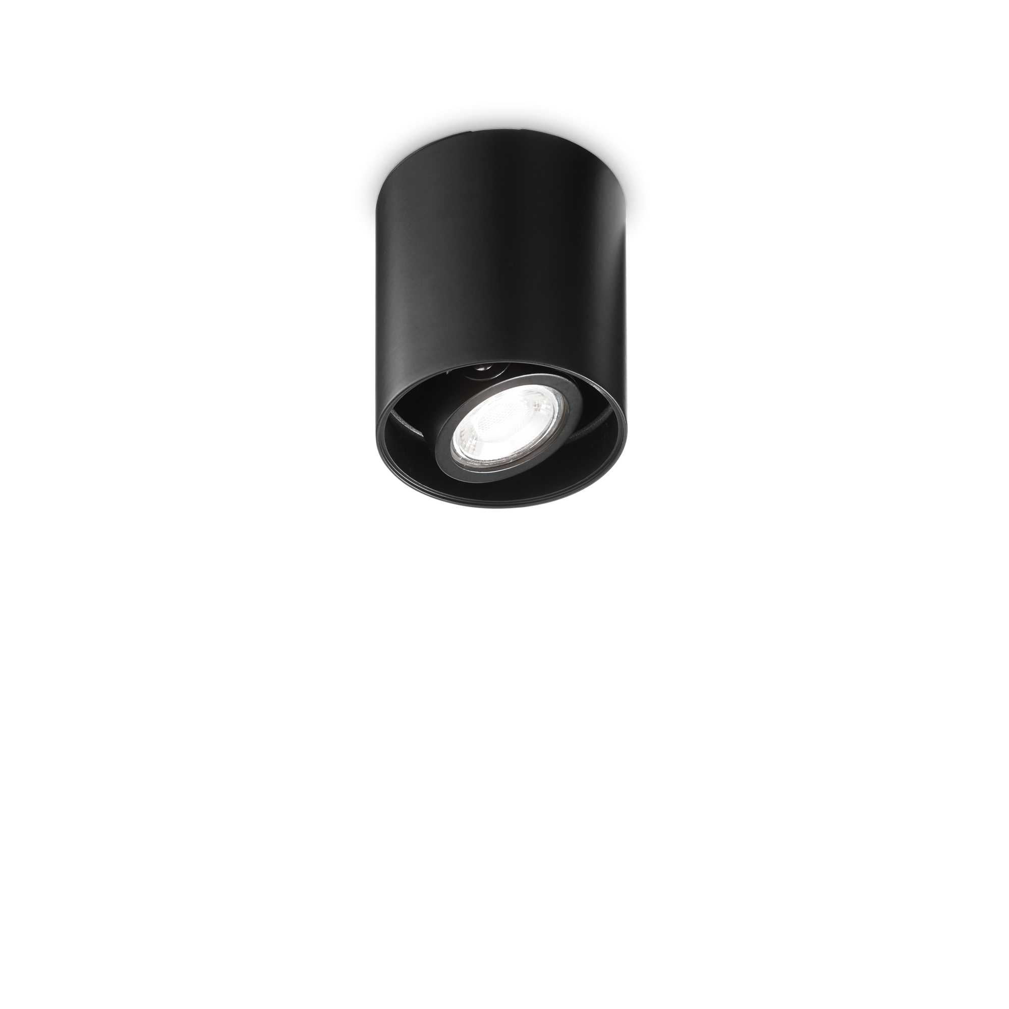 Lampada Da Soffitto Mood Pl1 D09 Round Nero Ideal-Lux