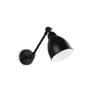 Lampada Da Parete Newton Ap1 Nero Ideal-Lux