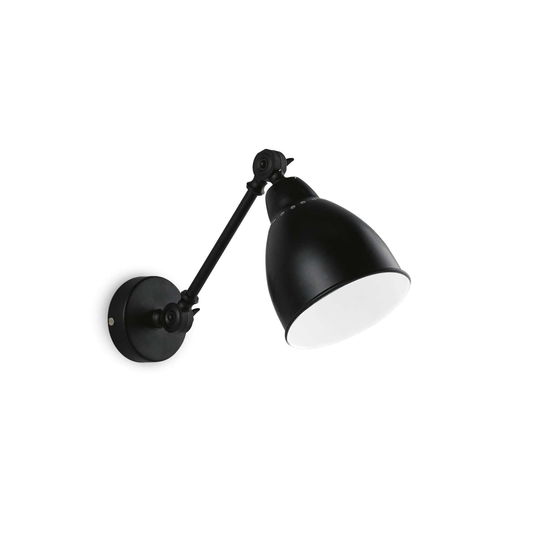 Lampada Da Parete Newton Ap1 Nero Ideal-Lux
