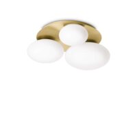 Lampada Da Soffitto Ninfea Pl3 Ottone Ideal-Lux