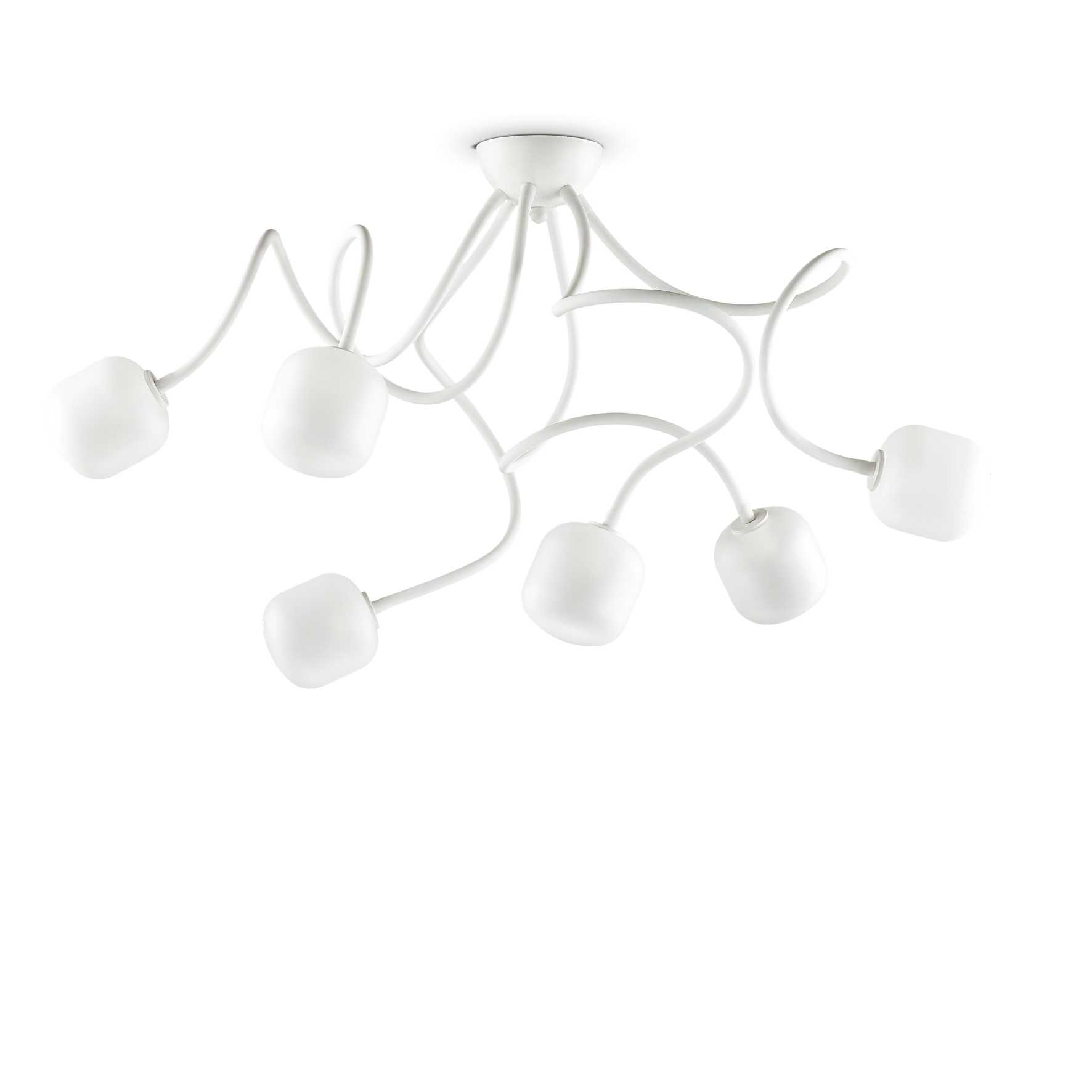 Lampada Da Soffitto Octopus Pl6 Bianco Ideal-Lux