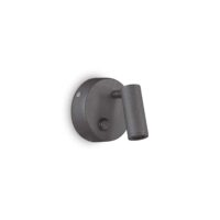 Lampada Da Parete Page Ap Round Nero Ideal-Lux