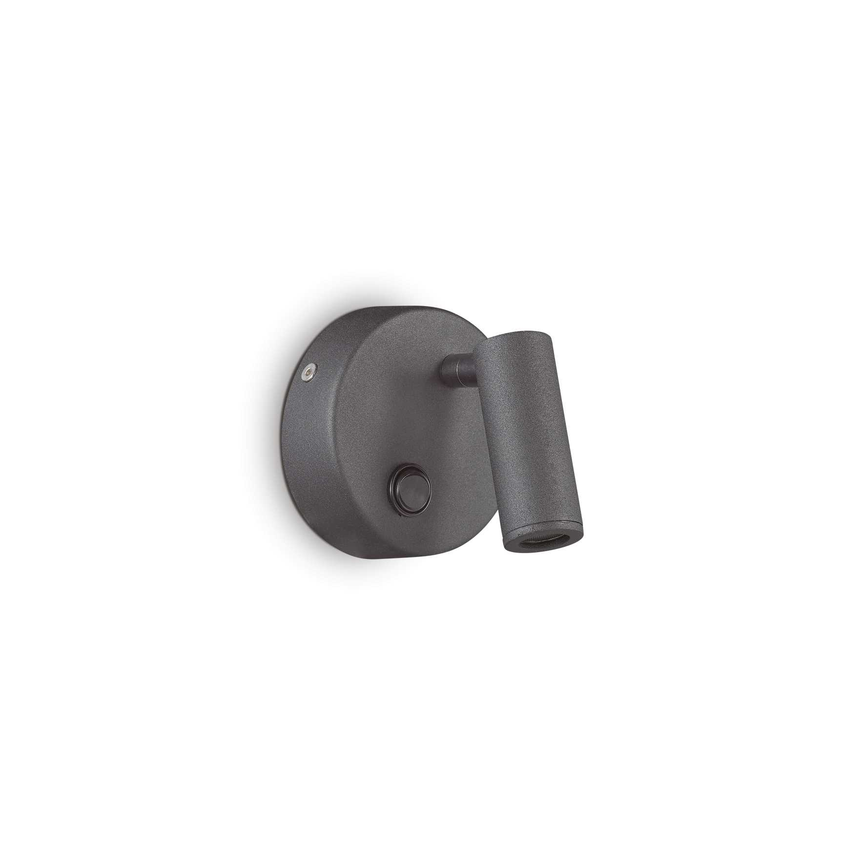 Lampada Da Parete Page Ap Round Nero Ideal-Lux