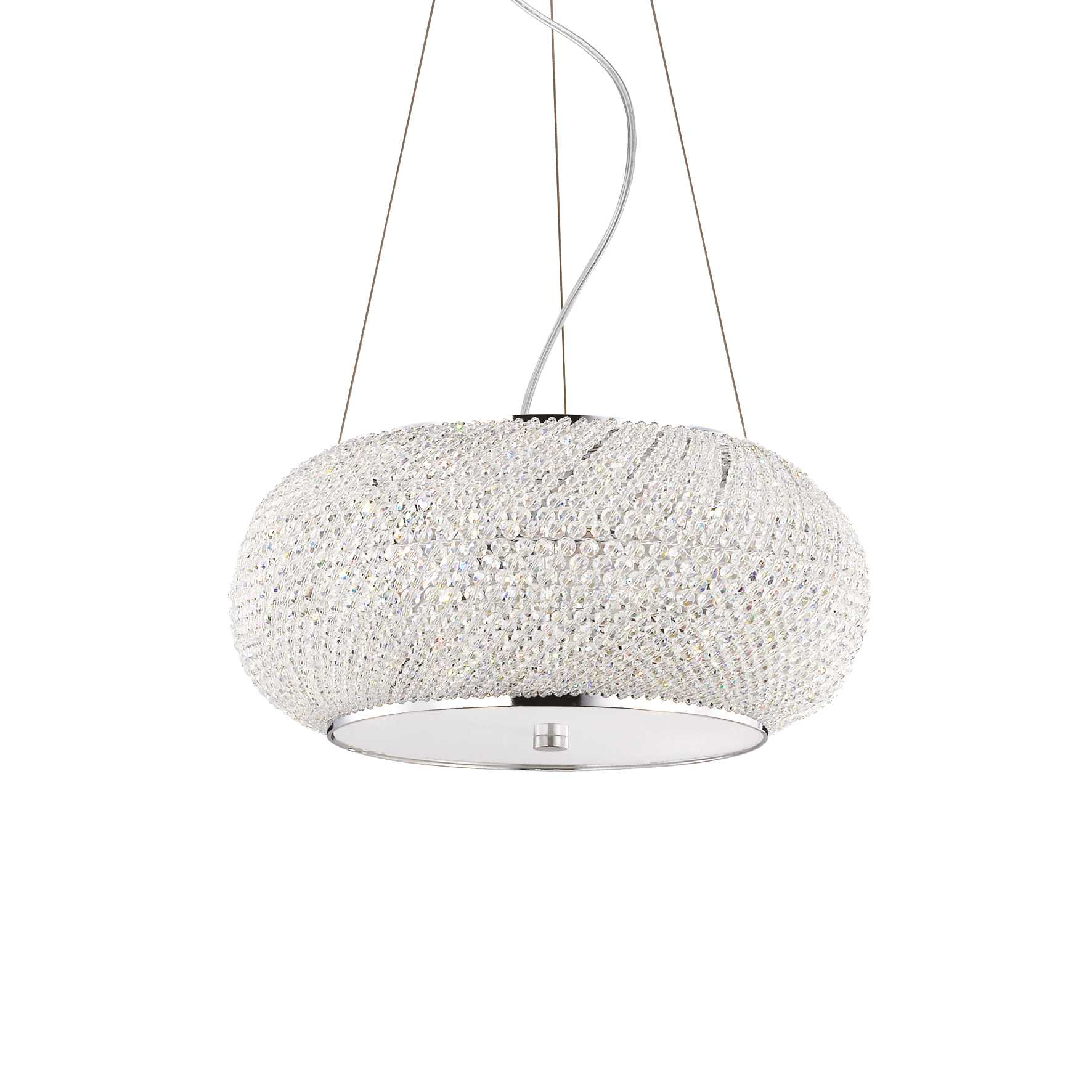Lampada A Sospensione Pasha' Sp6 Cromo Ideal-Lux