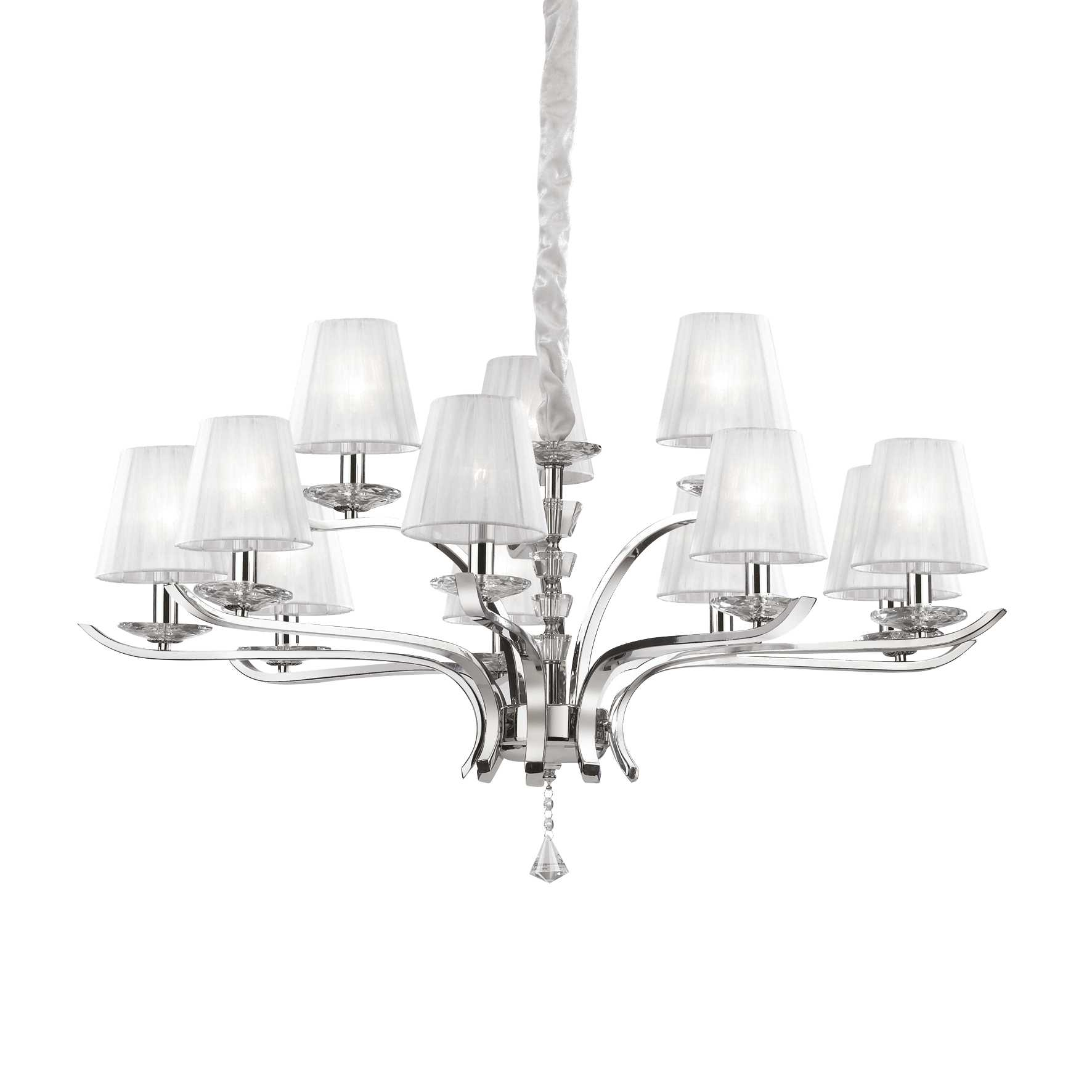 Lampada A Sospensione Pegaso Sp12 Bianco Ideal-Lux