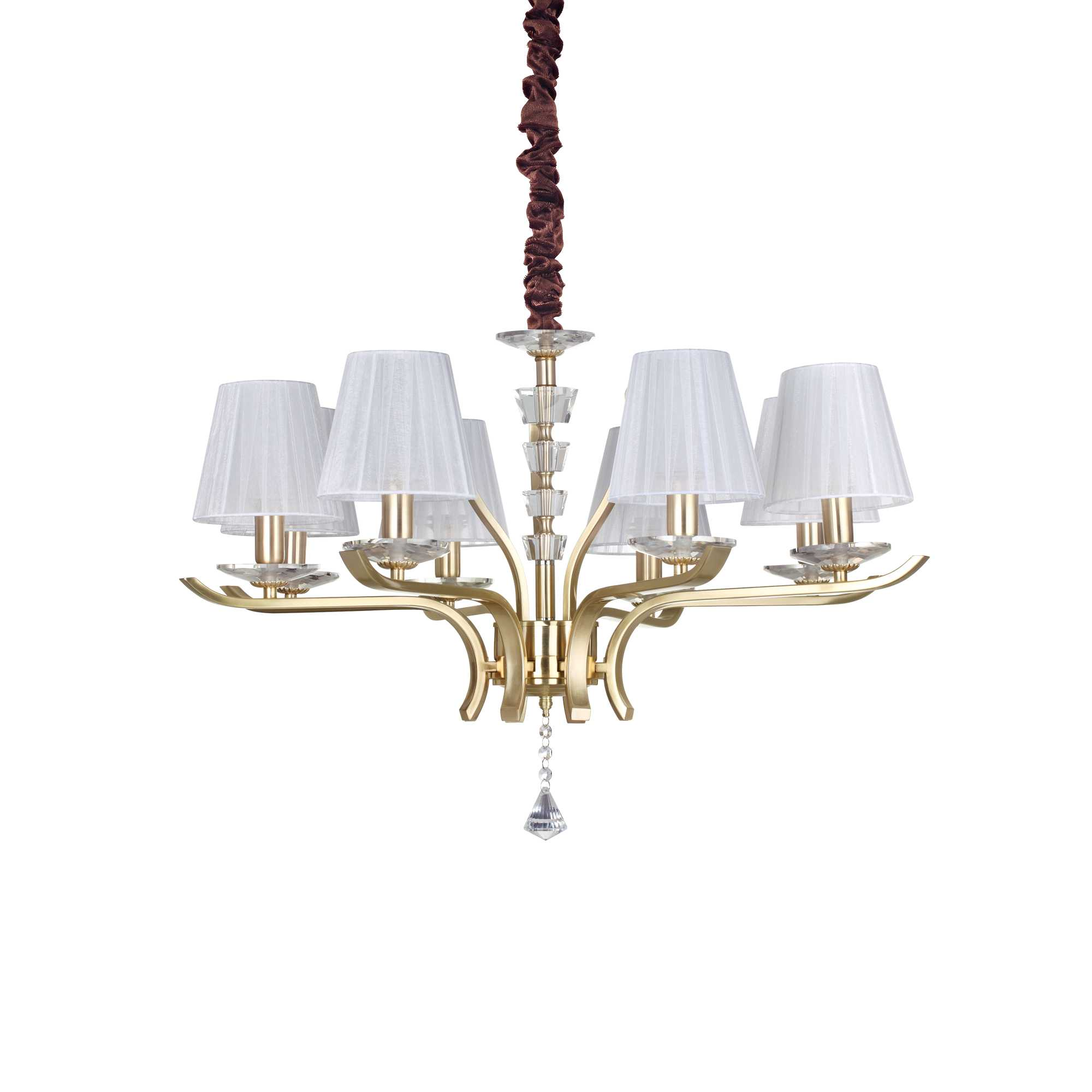 Lampada A Sospensione Pegaso Sp8 Ottone Ideal-Lux