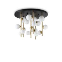 Lampada Da Soffitto Perlage Pl18 Bianco Ideal-Lux
