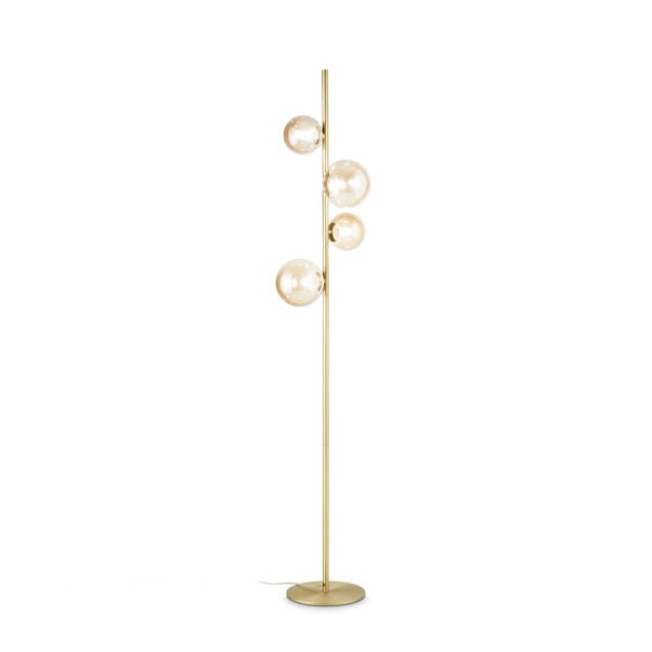 Lampada Da Terra Perlage Pt4 Ambra Ideal-Lux