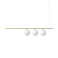 Lampada A Sospensione Perline Sp3 Ottone Ideal-Lux