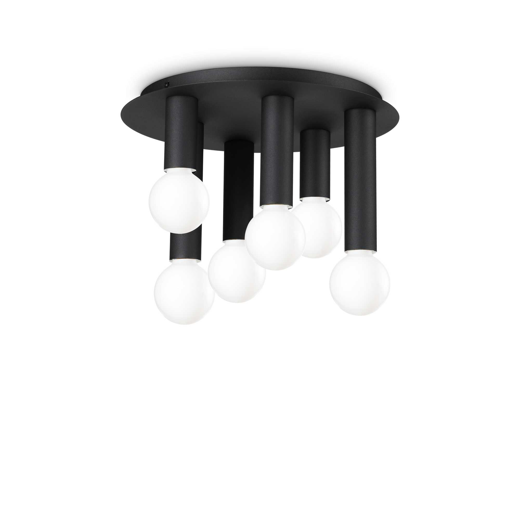 Lampada Da Soffitto Petit Pl6 Nero Ideal-Lux